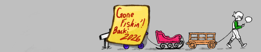 A young child pulling a trail of carts of different shapes and sizes behind her.